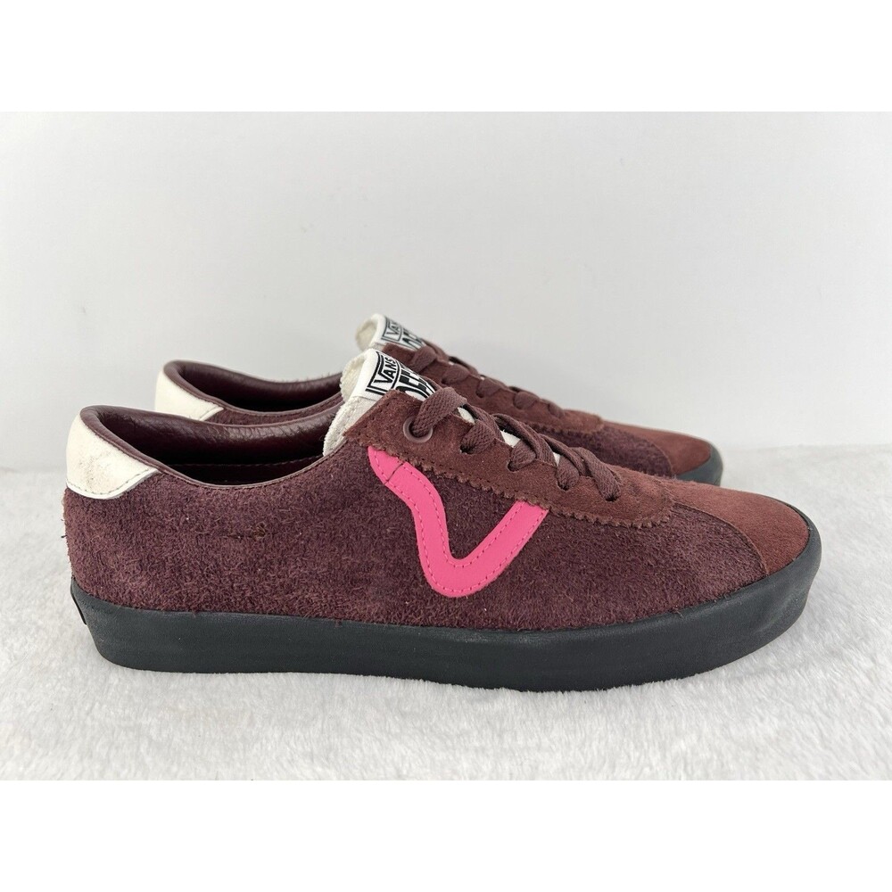 Vans Sport Low Suede Sneakers Pop Brown Pink Ivory Skate Shoes Mens 8 Womens 9.5